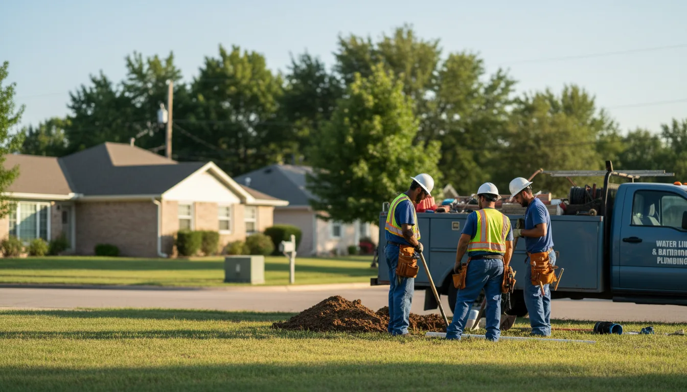 Residential water line and bathroom plumbing service in Manorville, PA